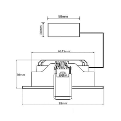 LED Einbauleuchte Slim68 Alu geb�rstet, eckig, 9W, warmwei�, dimmbar