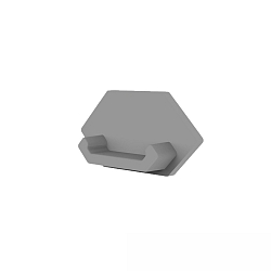 end cap E204 OUTER CORNER corner outside, without cable hole, grey