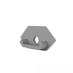 end cap E217 corner outside, with cable hole, grey