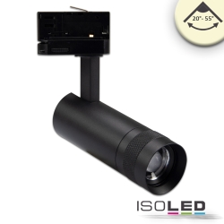 3-phase spot FOCUS ADJUST 8W swivelling, rotatable, switchable, focusable IP20, black 