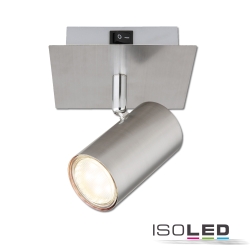 wall luminaire rotatable, with switch, tiltable GU10 IP20, white dimmable