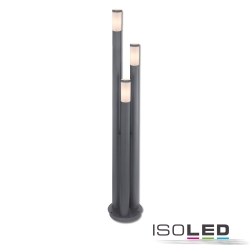 bollard lamp 1700 3 flames, cylindrical E27 IP44, anthracite dimmable