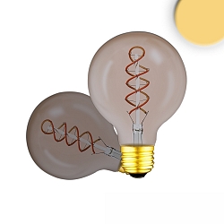 LED Deko-Filament Globeform VINTAGE LINE ROUNDBULB 95, E27, 4W 2200K 90lm 360�, CRi >85, schaltbar, Glas Smoky