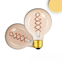LED Deko-Filament Globeform VINTAGE LINE ROUNDBULB 95, E27, 4W 2200K 200lm 360�, CRi >85, schaltbar, Glas Amber