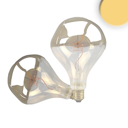 LED Deko-Filament Globeform VINTAGE LINE ROUNDBULB A125 UNREGULAR, E27, 4W 2200K 120lm 360�, CRi >85, schaltbar, Smoky klar