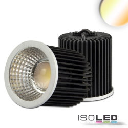 LED Spot HCL SUNSET, IP52, GU10-Retrofit, 24V DC, 8W 2700-5700K (Tunable White) 750lm 60°, dimmbar, 3-polig, Silber
