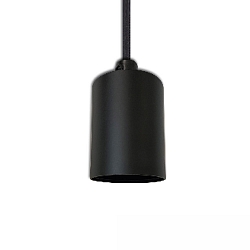 Pendelabh�ngung, 1x E27 Fassung, mit offenem Kabelende, schwarz, Pendel 160cm