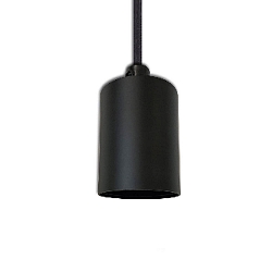 Pendelabh�ngung, 1x E27 Fassung, mit offenem Kabelende, schwarz, Pendel 300cm