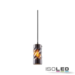 Pendelleuchte INFINITY SMOKY CURLED GLASS, E27 (exkl.), offenes Kabel 300cm