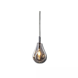 Pendelleuchte INFINITY GLASS, E14 (exkl.), offenes Kabel 300cm, schwarz, BLACK / Rauch-Glas