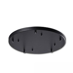 Deckenbaldachin RUND, IP20, Stahl, schwarz, 5-fach Abh�ngung, � 40cm / H 2.5cm