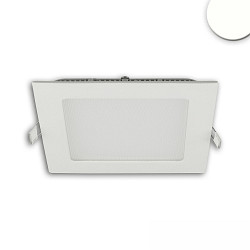 downlight square, flat, glare-reduced IP42, white dimmable