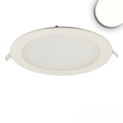 downlight flat, round, glare-reduced IP42, white dimmable
