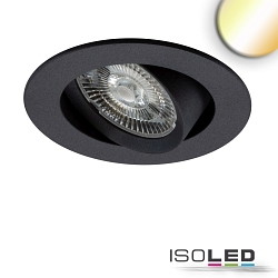 LED Einbauleuchte SLIM68, rund, 6W|6W, 24V DC, 2700-5700K, IP40, schwarz
