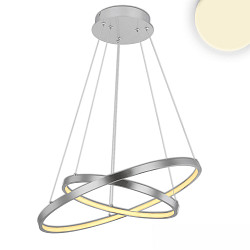 hanging luminaire RING IP20, brushed aluminium 