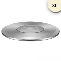 floor recessed luminaire ROUND � 55MM 30� rigid, passable, excl. LED driver IP67, silver 
