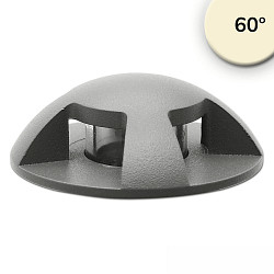 LED Bodeneinbaustrahler 4SIDE, IP67, rund, � 6cm, 4-fach, 12-24V (exkl. BG), 3W 3000K 60lm 4x60�, schwarz