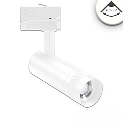 3-phase spot focusable IP20, white dimmable