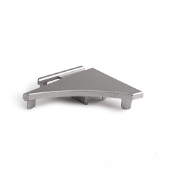 Endkappe f�r Glaskantenprofil Regal, links, silber