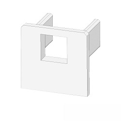 Endkappe EC219 f�r LED Fliesenprofil UP8, IP20, mit Kabeldurchf�hrung, wei�