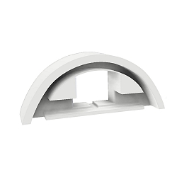 Endkappe f�r LED T5/T8 Umr�stplatine COVER69, mit Kabeldurchf�hrung, wei�