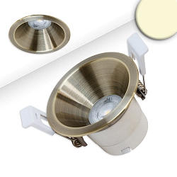 recessed spotlight BACK60 / LED MODULE UGR<12 round, rigid, dimmable, set back IP20, brushed brass dimmable