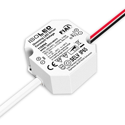 LED Schalterdosen-PWM-Trafo 24V/DC, 0-12W, Tiefe 24mm, IP65, dimmbar, SELV