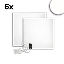 LED Panel ECO BACKLIGHT LINE 625, 6er Set, 36W, 4000K, 4350lm, UGR<19, 2H/2H, IP42, 1-10V dimmbar, wei�