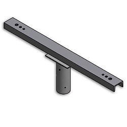 Traverse mit Zopfma� 7,6cm f�r 2 Fluter, grau