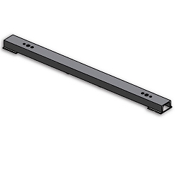 Traverse mit Zopfma� 13,3cm f�r 2/4 Fluter, grau