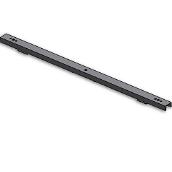 Traverse mit Zopfma� 13,3cm f�r 3/5 Fluter, grau
