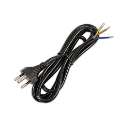 connection cable with plug H05VV-F3G0,75mm� swiss version, black