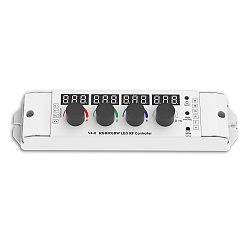 Drehknopf/Funk Multi-PWM-Dimmer SYS-PRO GROW, 1-4 Kanal, 12-48V DC, 4x 3A, 4/8KHz