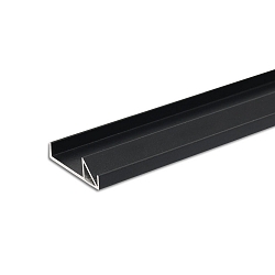 LED Regalkantenprofil FURNIT10 SHELF, 1,9cm, Aluminium, schwarz