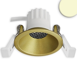 LED Einbaustrahler BACK45, rund, 36�, 5W, 3000K, 350lm, IP20, dimmbar, gold