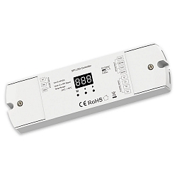 LED Dual-Push-SPI-Controller f�r 8-960 Pixel sequenziell, 5-24V DC, 15A, IP20, wei�
