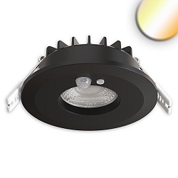 LED Einbaustrahler VARIO-68 mit PIR-Sensor, 60�, 6W, 2700|3000|4000|6000K, 580lm, IP65, schwarz