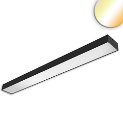LED Langfeldleuchte, 120x12cm, PowerSwitch 25|30|35|40W, ColorSwitch 3000|4000|5000K, 4400lm, UGR<19, 2H/2H, IP42, schwarz