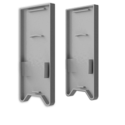 end cap EC 120 HALON 2 pcs., with cover, silver