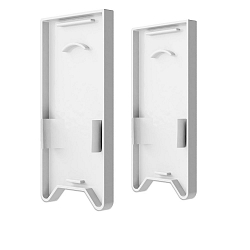 Endkappe EC121 f�r Leuchtenprofil HALON mit U-Cover C68, mit Lichtfalle, 2 St�ck, wei�