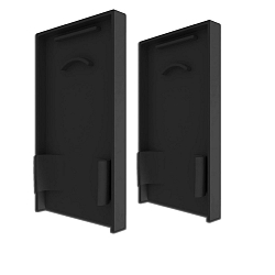 Endkappe EC125 f�r LAMP30 V1 + V2 mit U-Cover C68, mit Lichtfalle, 2 St�ck, schwarz