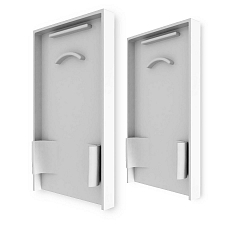 Endkappe EC125 f�r LAMP30 V1 + V2 mit U-Cover C68, mit Lichtfalle, 2 St�ck, wei�