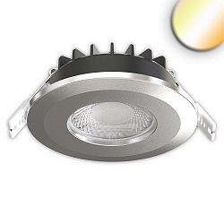 LED Einbaustrahler VARIO-68, 60�, 6W, 2700|3000|4000|6000K, 580lm, IP65, chrom