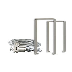 Montageb�gel Z65 f�r Leuchtenprofil HALON mit Seilabh�ngung, 2 St�ck, silber