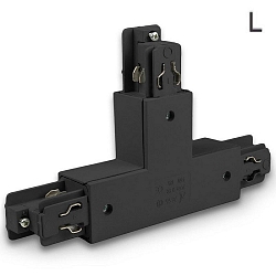 3-phase CLASSIC - T-connector N-conductor right, predective connector left, black