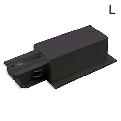 3-phase CLASSIC - side power feed, recessed mount, N-conductor right, predective connector left, black
