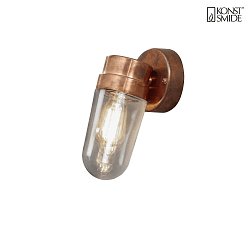 outdoor wall luminaire VEGA without shade E27 IP54, copper dimmable