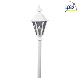 Leuchtenkopf PALLAS, E27 max. 60W, Wei, Aluminium / Rauch-Acrylglas