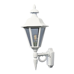Wandleuchte PALLAS UP BIG, H�he 60.5cm, E27 max. 60W, Wei�, Aluminium / Rauch-Acrylglas