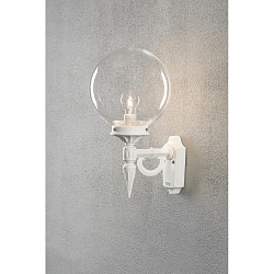 Wandleuchte ORION, E27 max. 60W, Wei�, Aluminium / Acrylglas klar